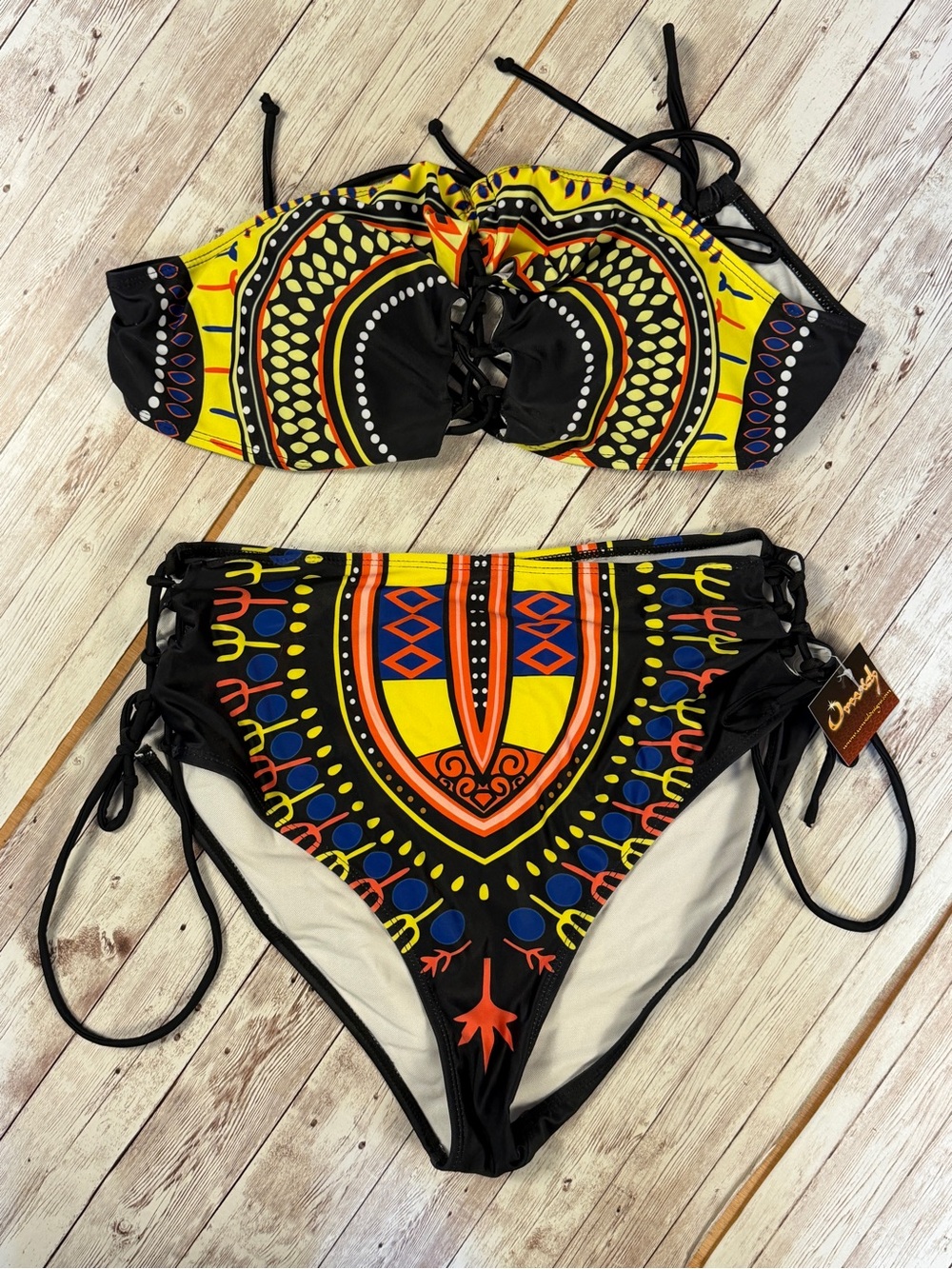 New Vibrant African Print Two-Piece Bikini Set